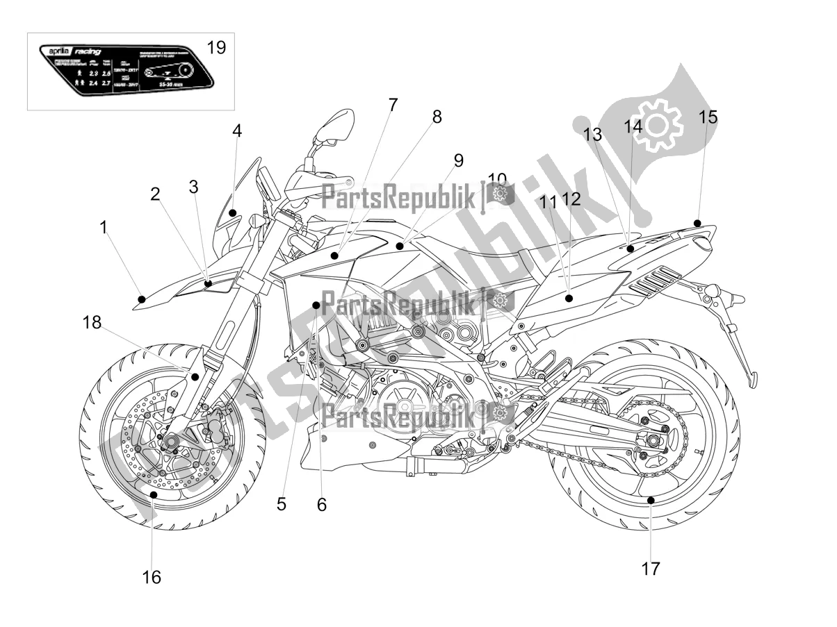 Alle Teile für das Abziehbild des Aprilia Dorsoduro 900 ABS 2020