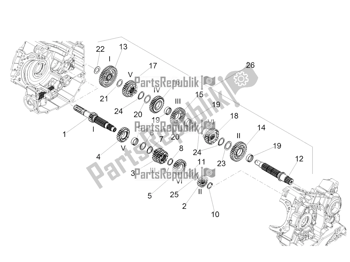 Toutes les pièces pour le Réducteur - Engrenage du Aprilia Dorsoduro 900 ABS 2020