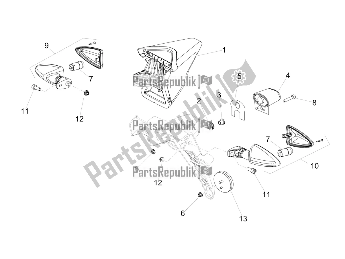 Toutes les pièces pour le Feux Arrière du Aprilia Dorsoduro 900 ABS 2020