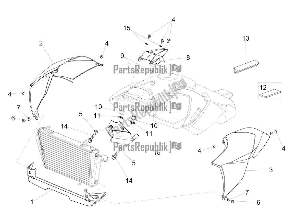 Toutes les pièces pour le Carénage Latéral du Aprilia Dorsoduro 900 ABS 2020