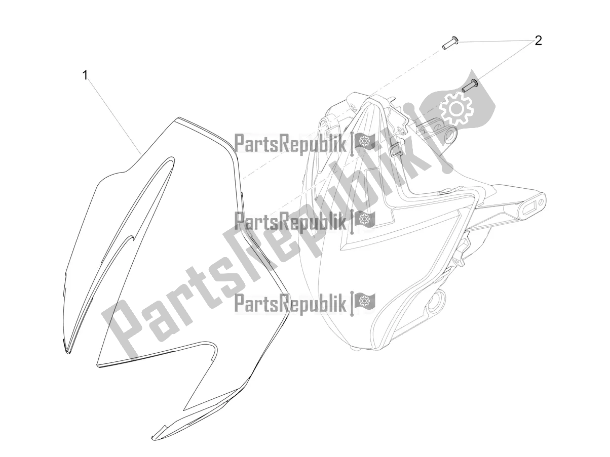 Todas as partes de Parabrisa do Aprilia Dorsoduro 900 ABS 2020