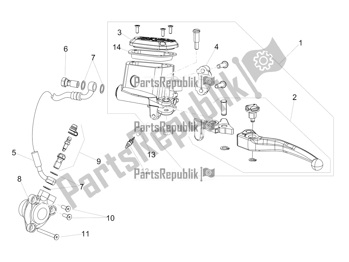 All parts for the Clutch Control of the Aprilia Dorsoduro 900 ABS Apac 2017