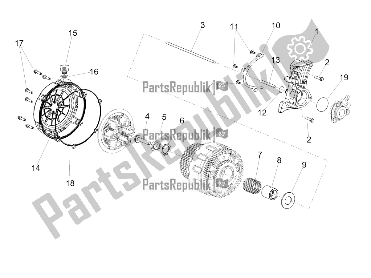 Toutes les pièces pour le Couvercle D'embrayage du Aprilia Dorsoduro 900 ABS Apac 2017