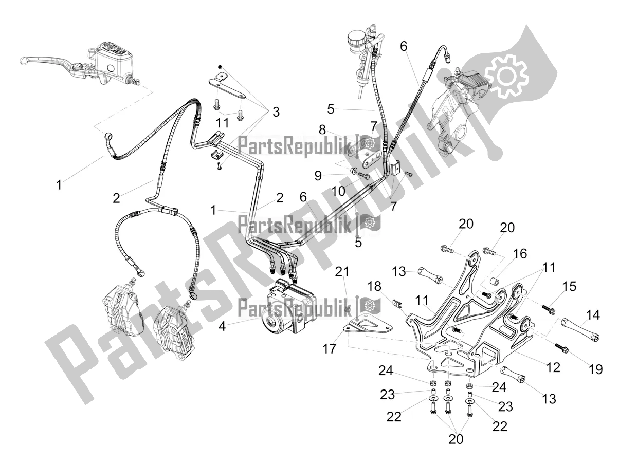 Toutes les pièces pour le Système De Freinage Abs du Aprilia Dorsoduro 900 ABS Apac 2018