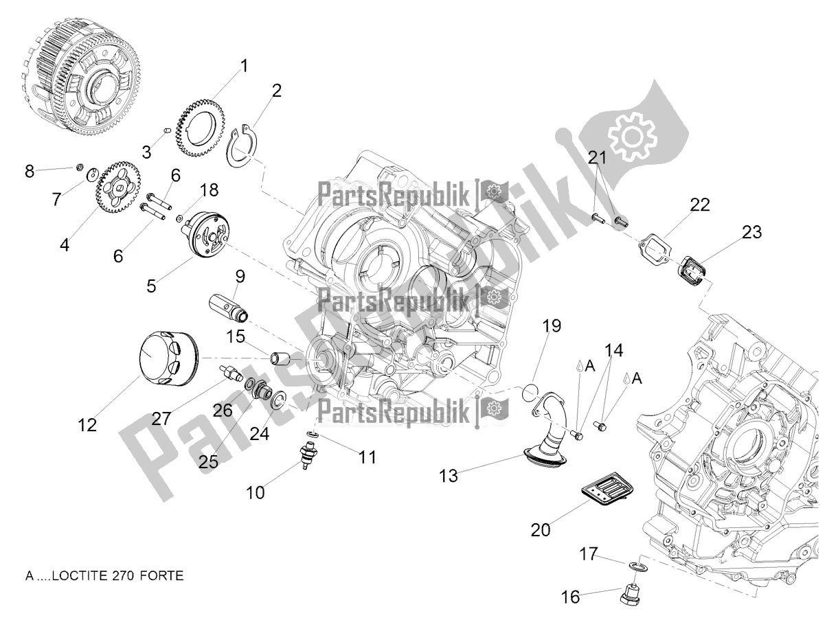 Tutte le parti per il Lubrificazione del Aprilia Dorsoduro 900 ABS Apac 2018