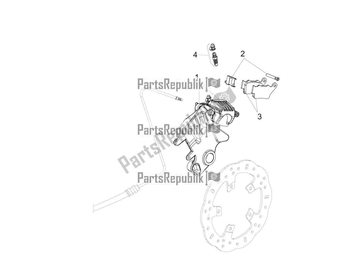 Tutte le parti per il Pinza Freno Posteriore del Aprilia Dorsoduro 900 ABS Apac 2018
