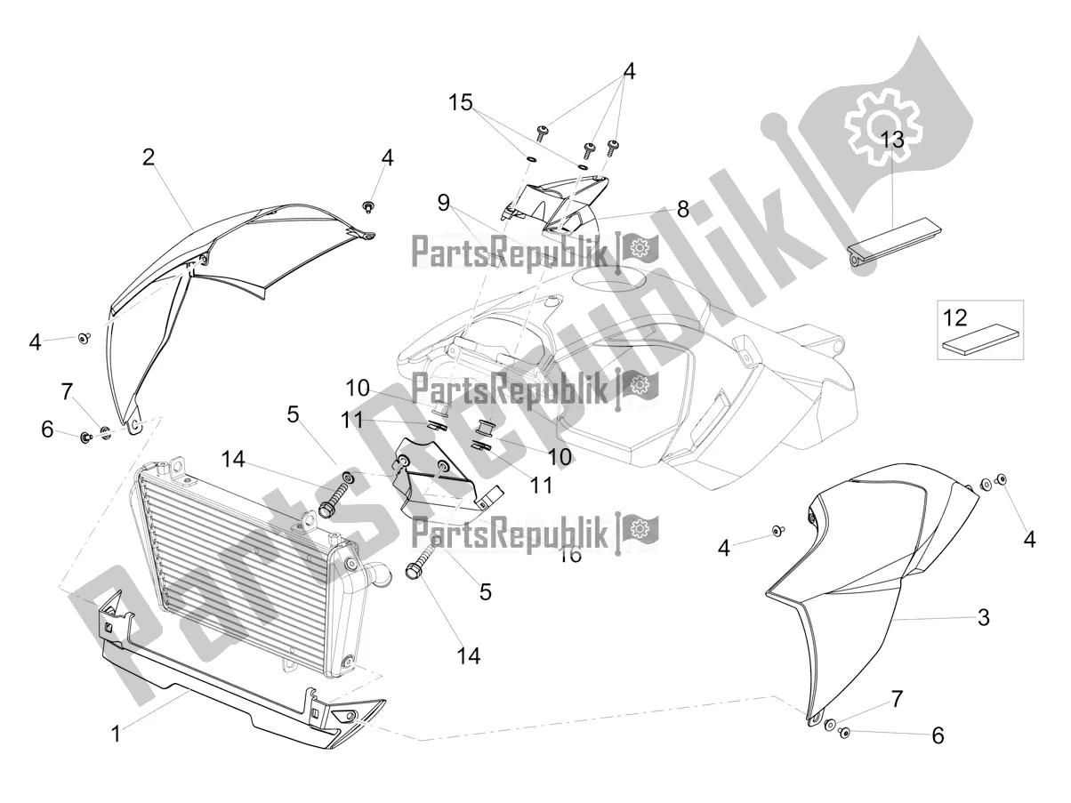 Toutes les pièces pour le Carénage Latéral du Aprilia Dorsoduro 900 ABS Apac 2018