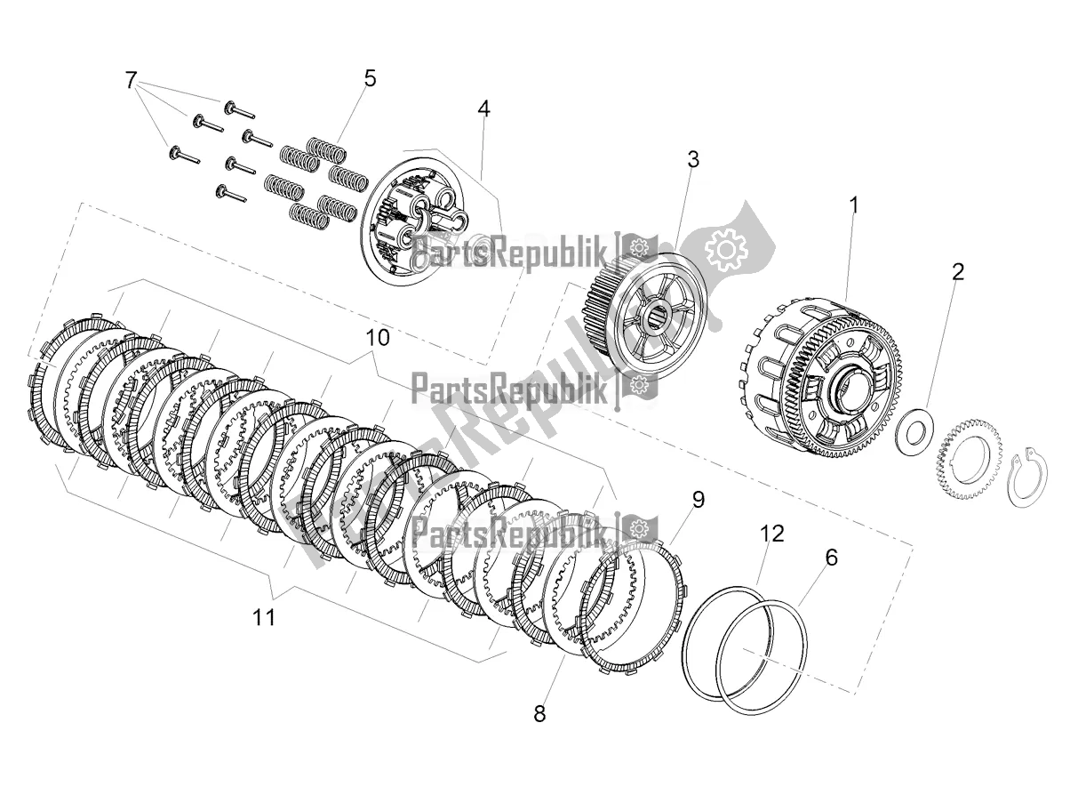 Toutes les pièces pour le Embrayage du Aprilia Dorsoduro 900 ABS Apac 2019