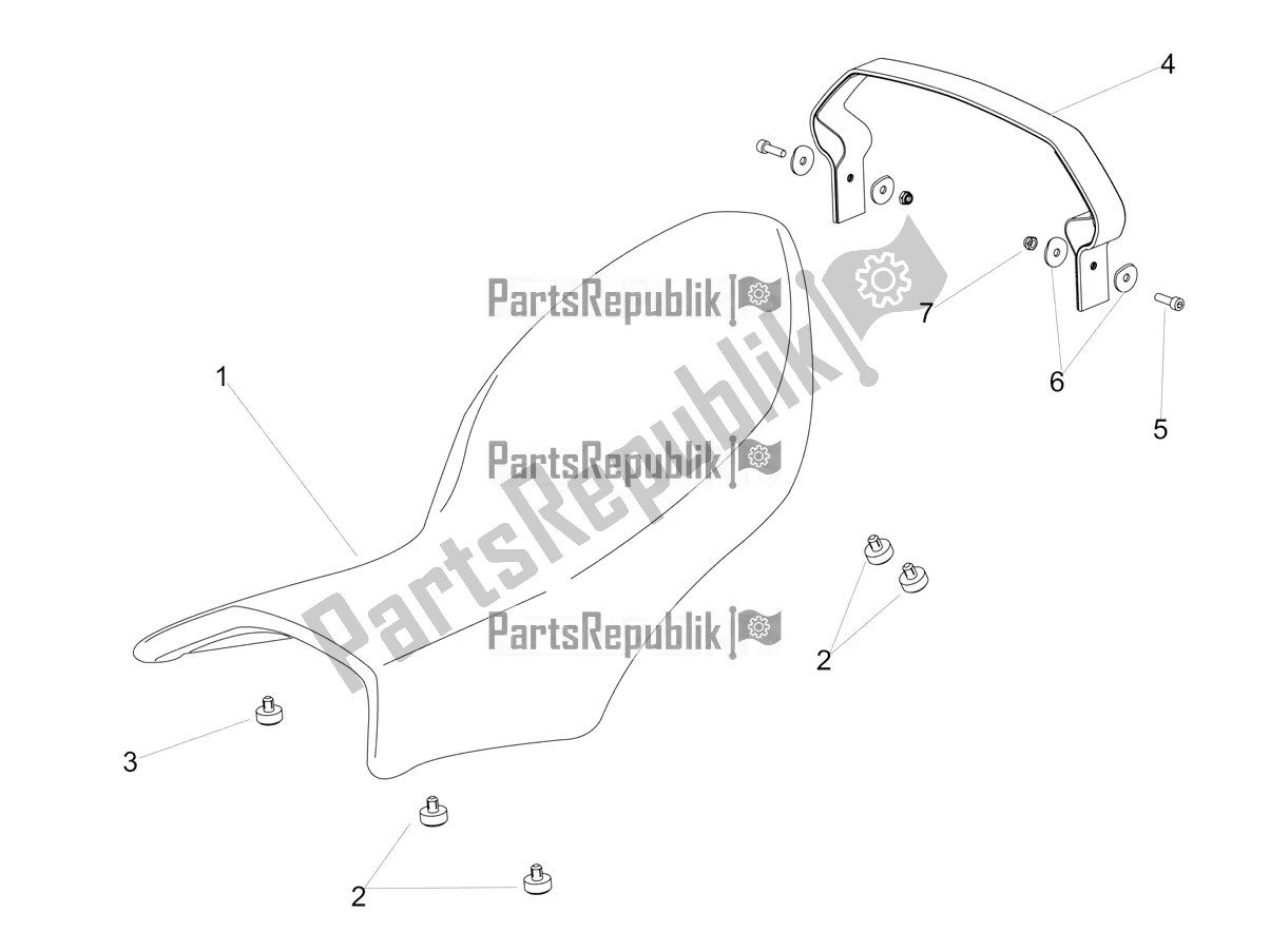 Alle Teile für das Sattel des Aprilia Dorsoduro 900 ABS Apac 2019