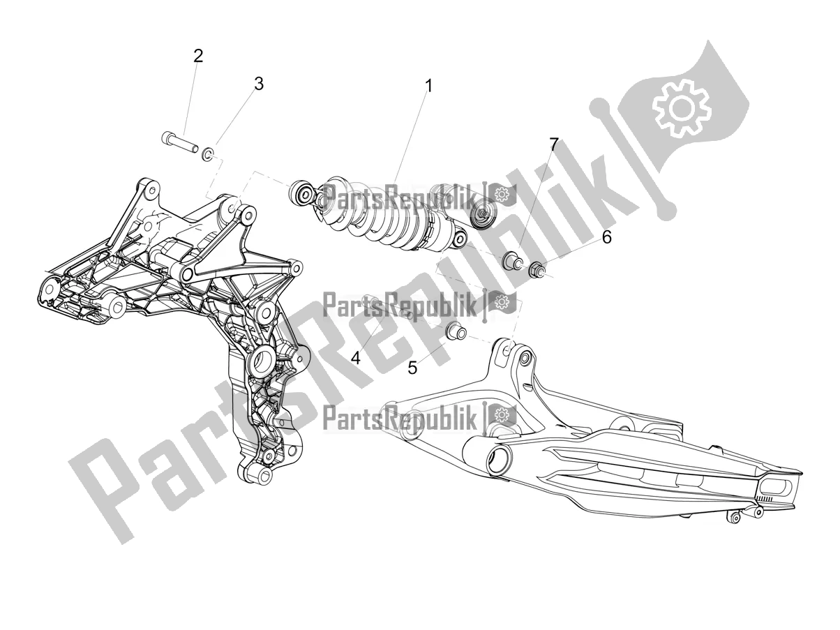 Tutte le parti per il Ammortizzatore del Aprilia Dorsoduro 900 ABS Apac 2019