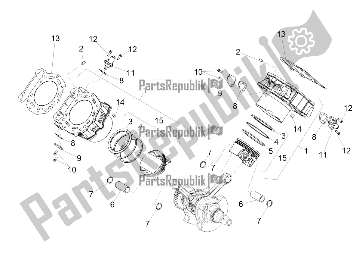 Tutte le parti per il Cilindro - Pistone del Aprilia Dorsoduro 900 ABS Apac 2020