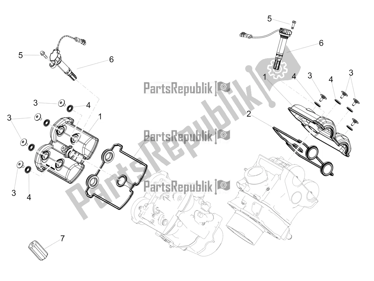 Alle onderdelen voor de Hoofddeksel van de Aprilia Dorsoduro 900 ABS Apac 2020