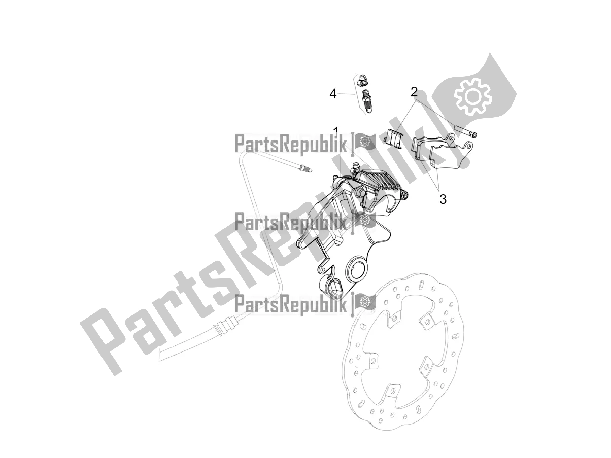 All parts for the Rear Brake Caliper of the Aprilia Dorsoduro 900 ABS Apac 2020