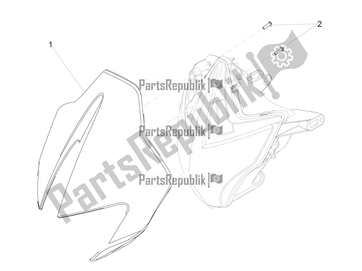Alle onderdelen voor de Voorruit van de Aprilia Dorsoduro 900 ABS Apac 2020