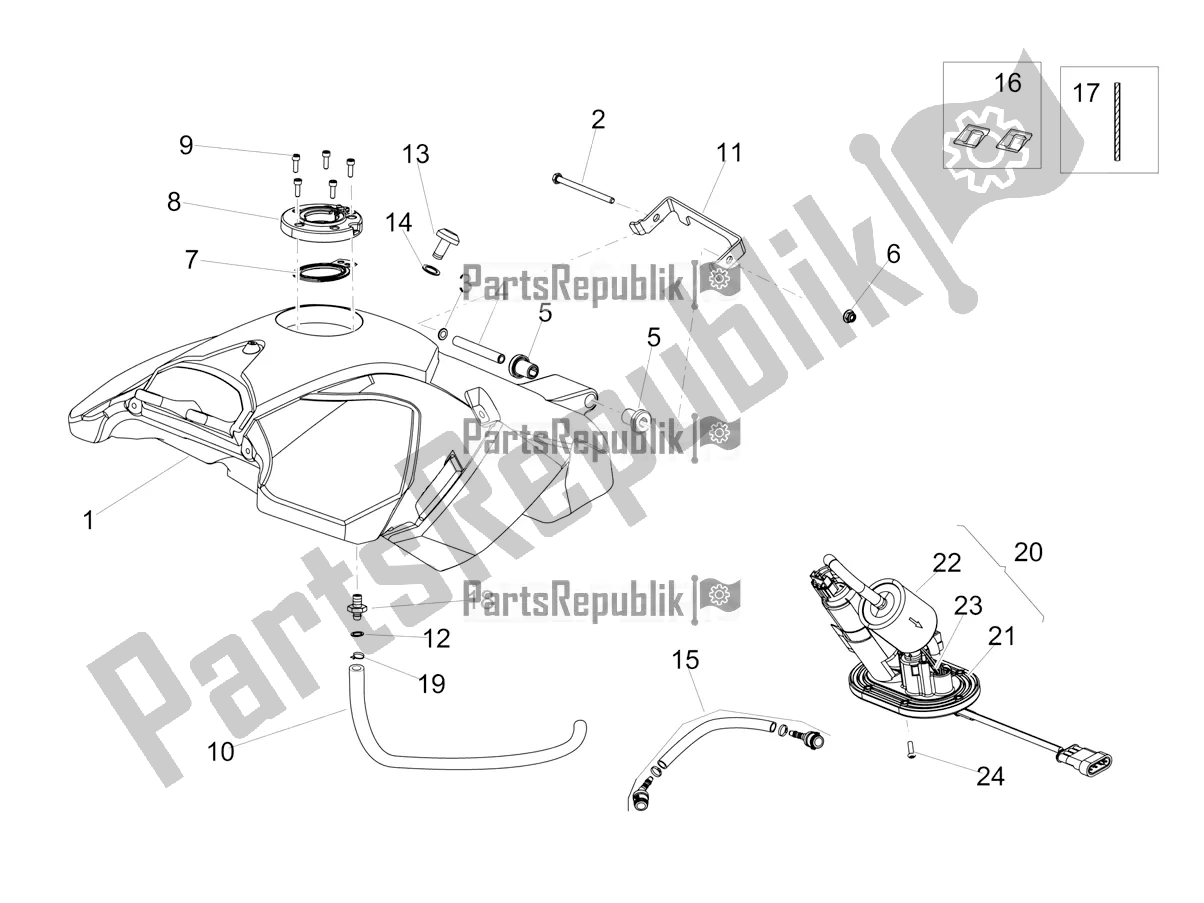 Wszystkie części do Zbiornik Paliwa Aprilia Dorsoduro 900 ABS Apac 2021