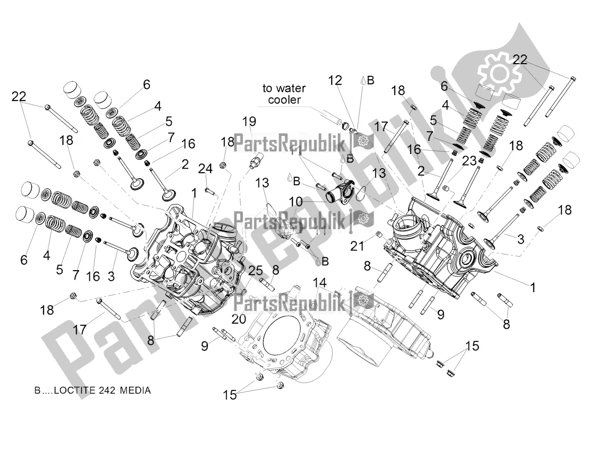 All parts for the Cylinder Head - Valves of the Aprilia Dorsoduro 900 ABS USA 2018