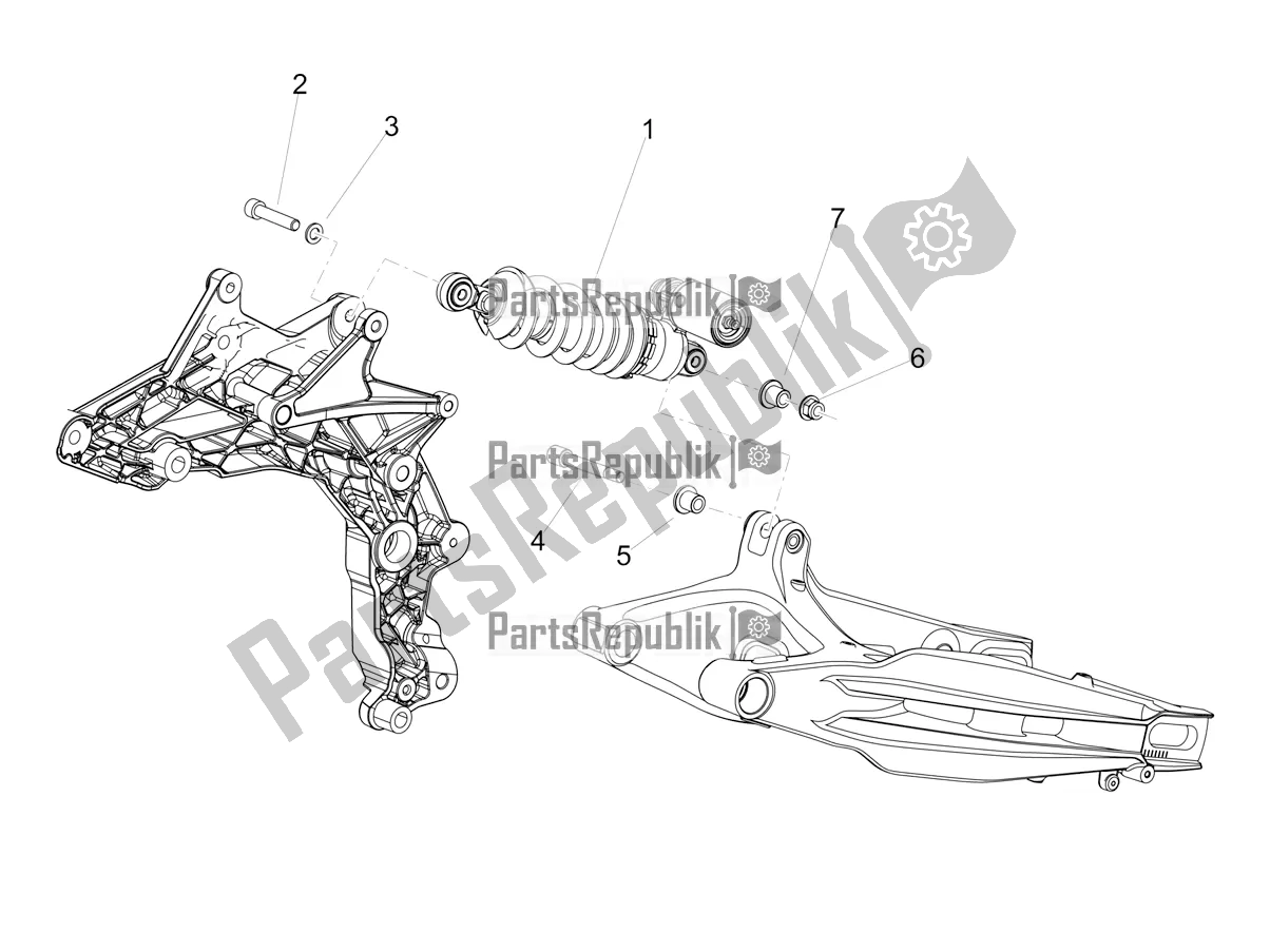 Tutte le parti per il Ammortizzatore del Aprilia Dorsoduro 900 ABS USA 2018