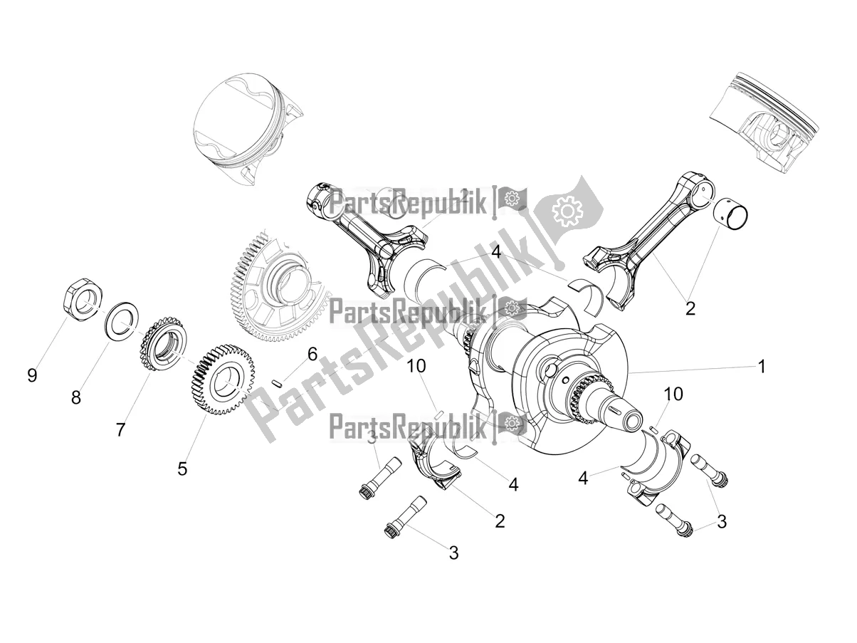 All parts for the Drive Shaft of the Aprilia Dorsoduro 900 ABS USA 2019