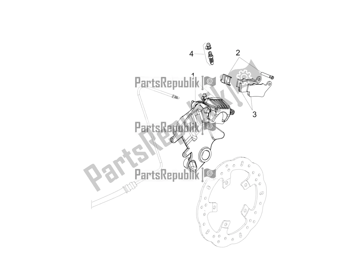 Todas las partes para Pinza De Freno Trasero de Aprilia Dorsoduro 900 ABS USA 2019