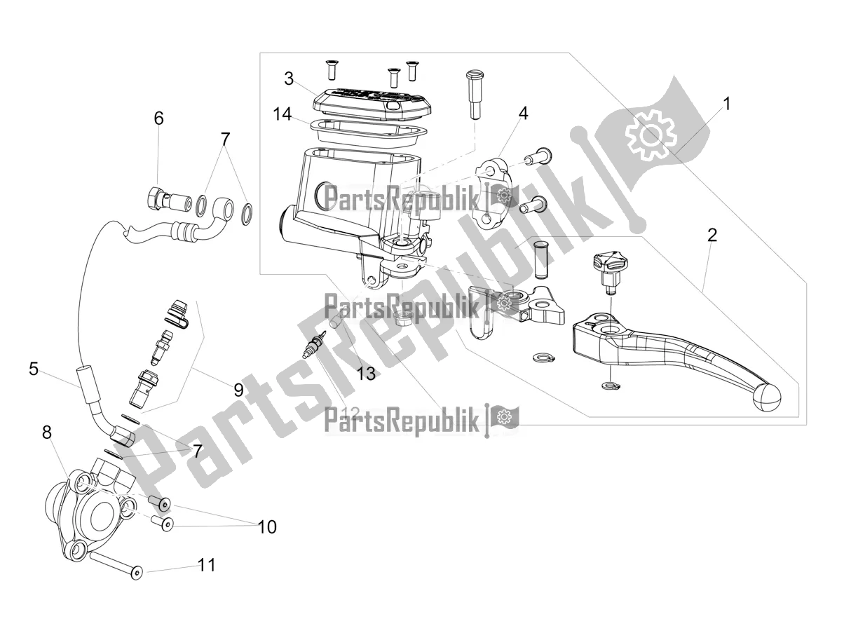 Todas las partes para Control De Embrague de Aprilia Dorsoduro 900 ABS USA 2020