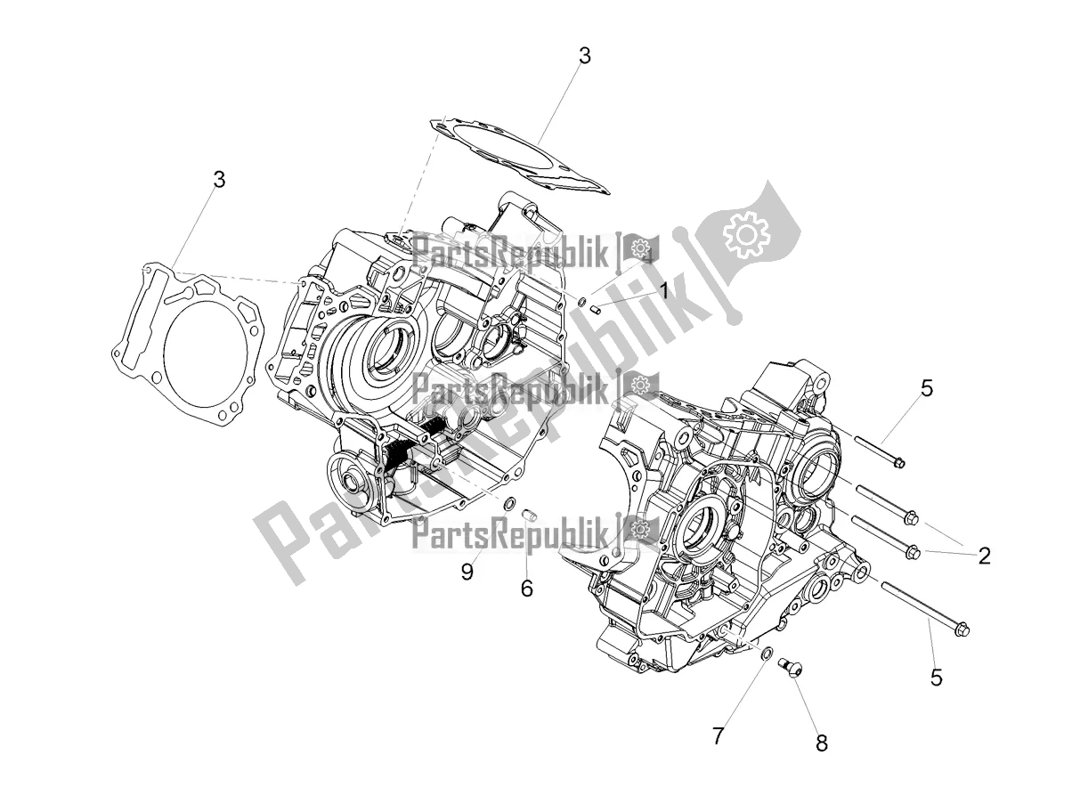 Alle Teile für das Kurbelgehäuse I des Aprilia Dorsoduro 900 ABS USA 2020