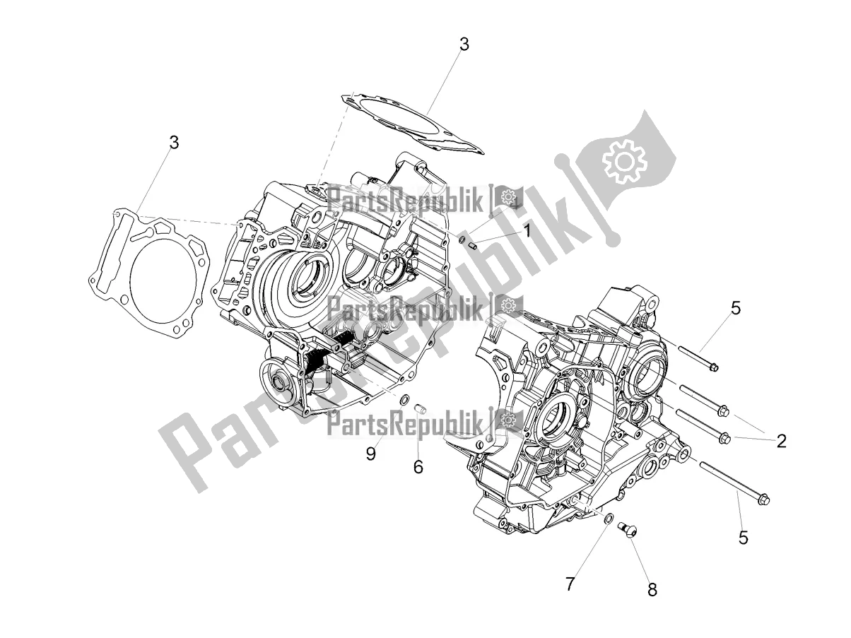 Alle onderdelen voor de Carters I van de Aprilia Dorsoduro 900 ABS USA 2020