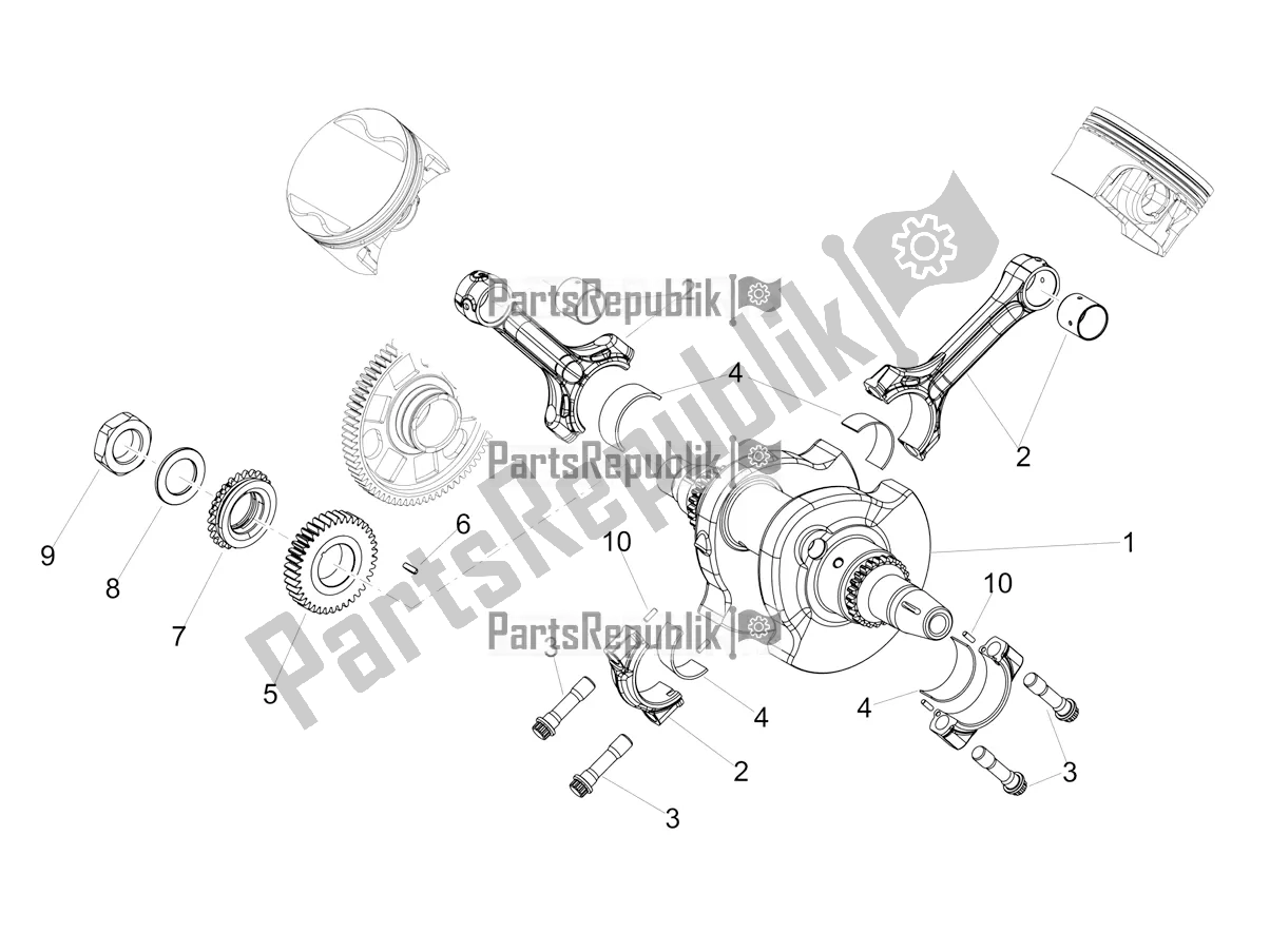 Todas las partes para Eje De Accionamiento de Aprilia Dorsoduro 900 ABS USA 2020