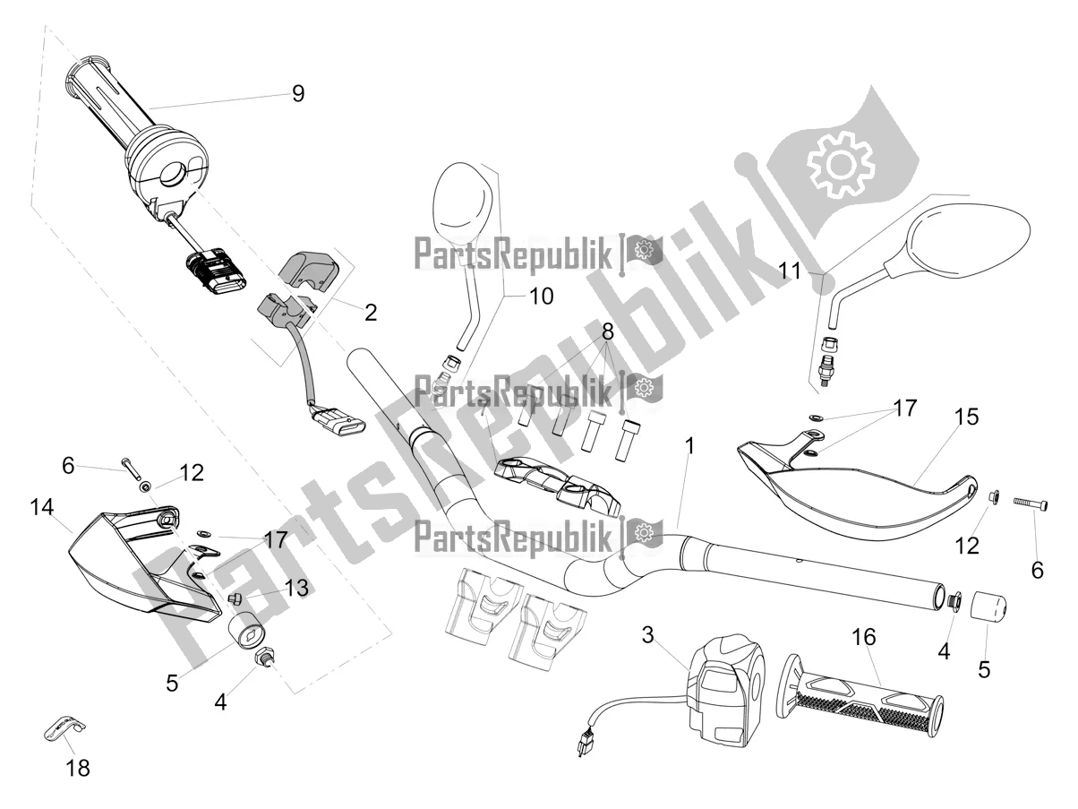 Toutes les pièces pour le Guidon - Commandes du Aprilia Dorsoduro 900 ABS USA 2020