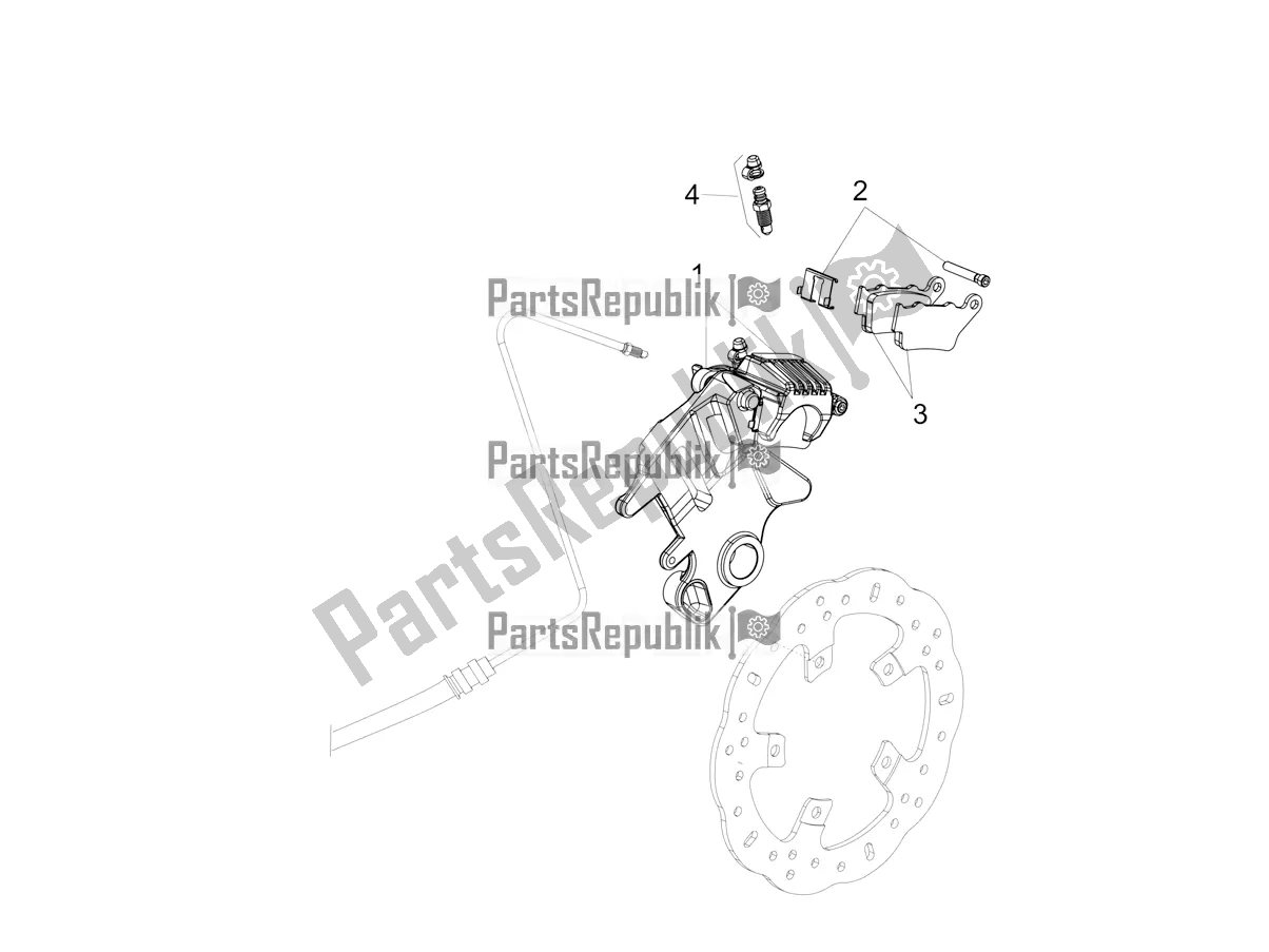 Todas las partes para Pinza De Freno Trasero de Aprilia Dorsoduro 900 ABS USA 2020