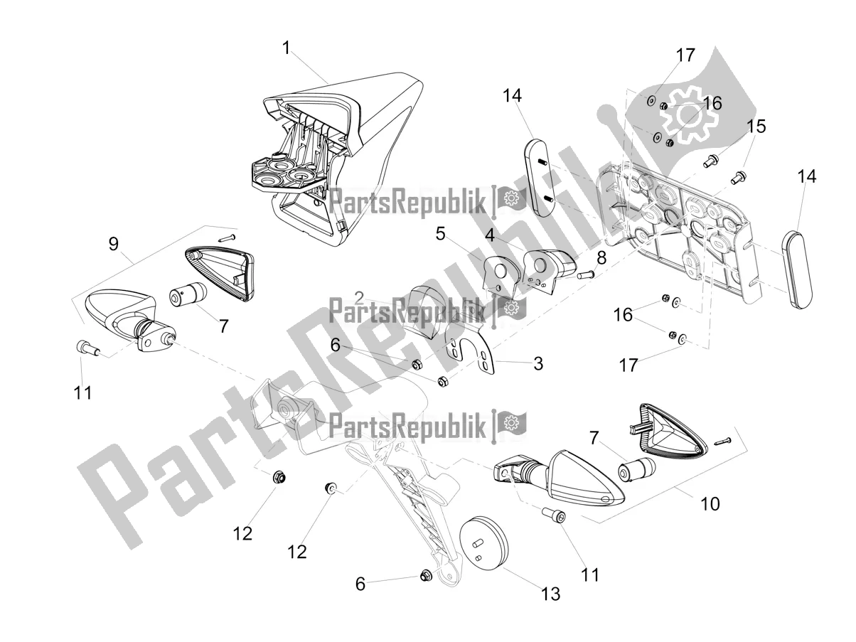 Toutes les pièces pour le Feux Arrière du Aprilia Dorsoduro 900 ABS USA 2020