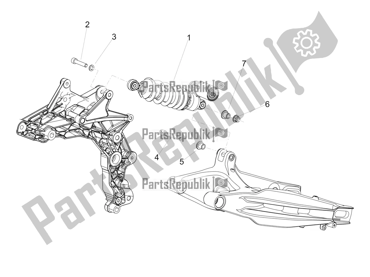 Alle Teile für das Stoßdämpfer des Aprilia Dorsoduro 900 ABS USA 2020