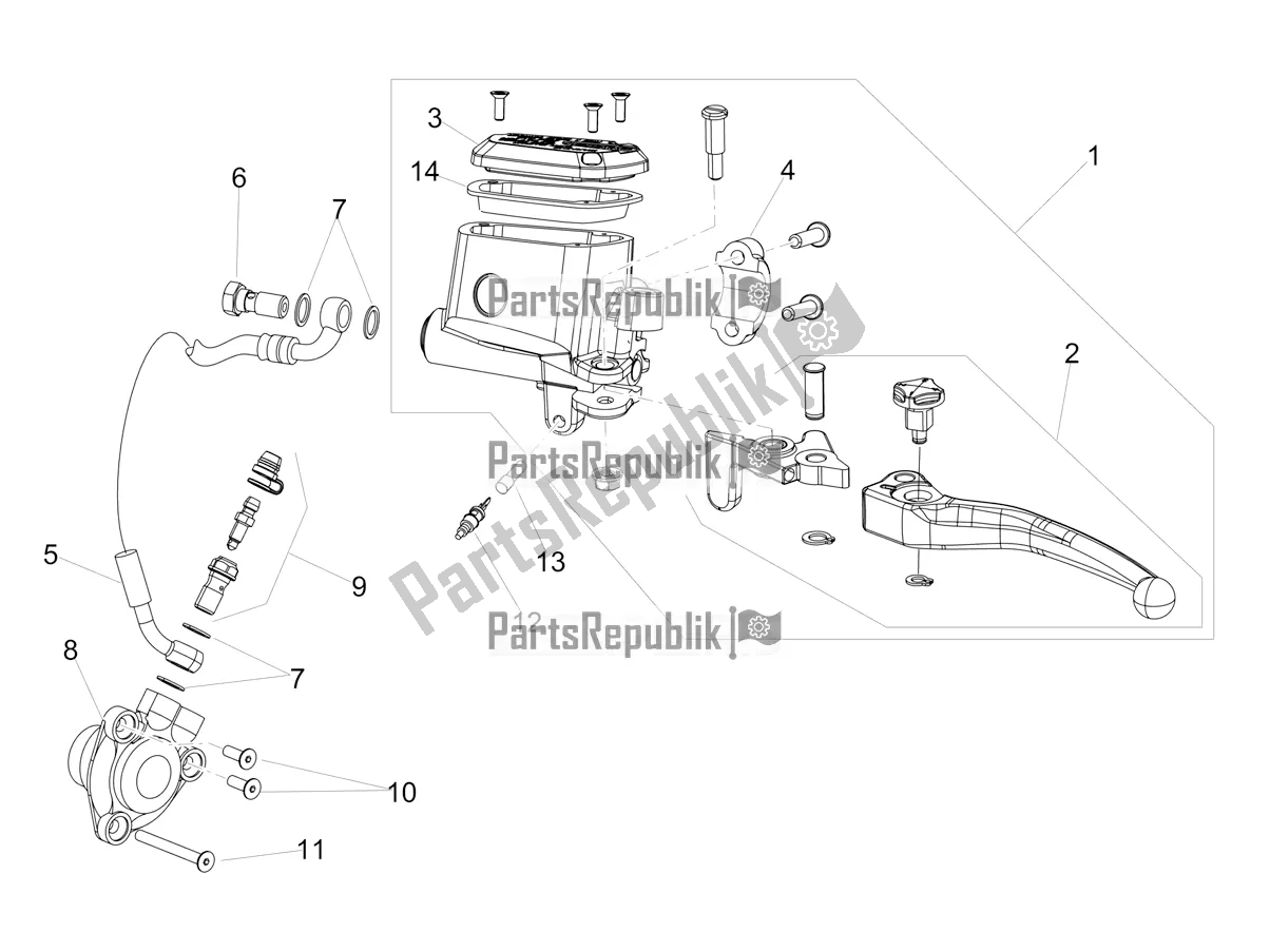 All parts for the Clutch Control of the Aprilia Dorsoduro 900 ABS USA 2021