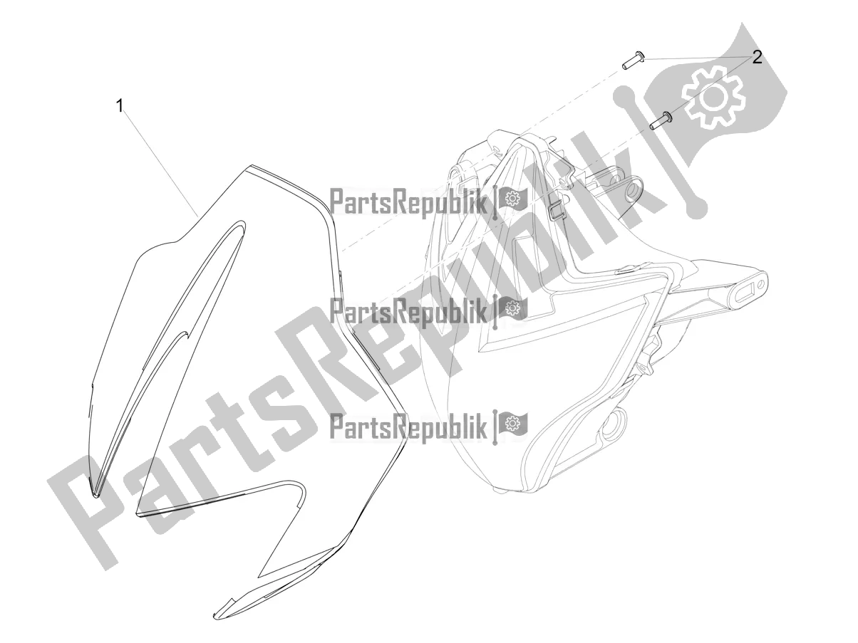 Alle onderdelen voor de Voorruit van de Aprilia Dorsoduro 900 ABS USA 2021
