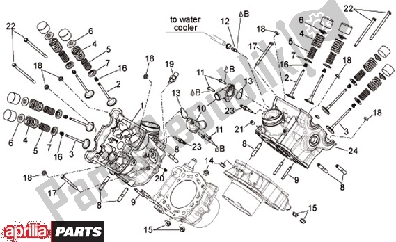 Alle onderdelen voor de Cilinderkop van de Aprilia Dorsoduro Factory 60 750 2010