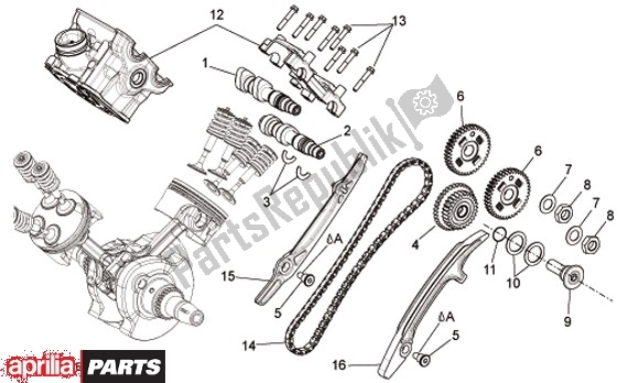 Alle onderdelen voor de Nokkenas Achter van de Aprilia Dorsoduro Factory 60 750 2010