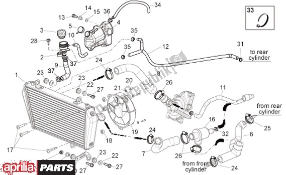 Alle Teile für das Kühler des Aprilia Dorsoduro Factory 60 750 2010