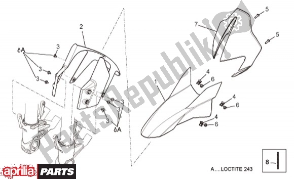 All parts for the Fender of the Aprilia Dorsoduro Factory 60 750 2010