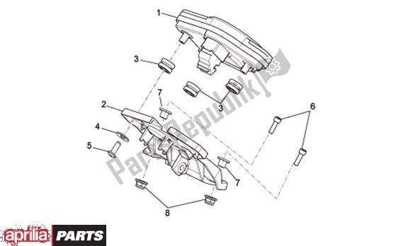 Toutes les pièces pour le Tachymètre du Aprilia Dorsoduro Factory 60 750 2010