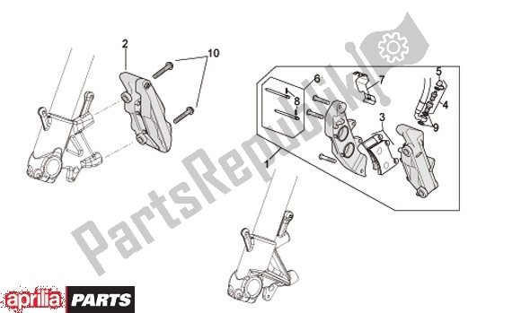 Toutes les pièces pour le Voorwielremklauw du Aprilia Dorsoduro Factory 60 750 2010