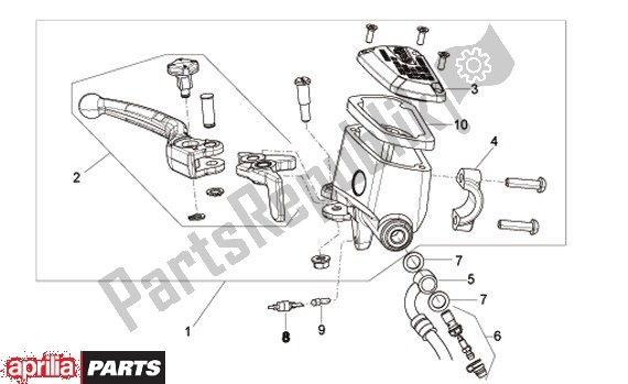 Todas as partes de Voorwielrempomp do Aprilia Dorsoduro Factory 60 750 2010