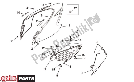 All parts for the Zijbeplating of the Aprilia Dorsoduro Factory 60 750 2010