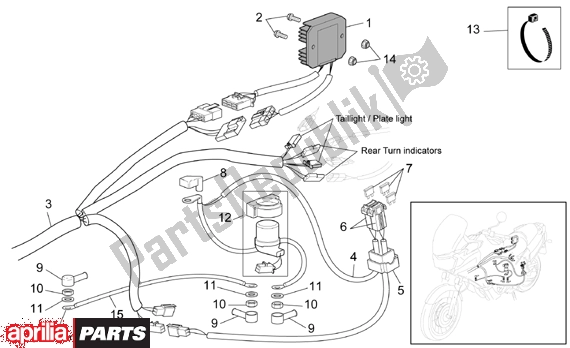All parts for the Electrical System Ii of the Aprilia ETV Capo Nord-rally 17 1000 2001 - 2003