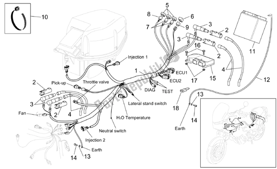 All parts for the Electrical System Iii of the Aprilia ETV Capo Nord-rally 17 1000 2001 - 2003