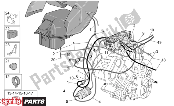 Todas las partes para Fuel Vapour Recover System de Aprilia ETV Capo Nord-rally 17 1000 2001 - 2003