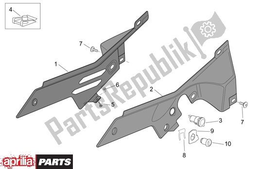 Wszystkie części do Central Body Aprilia ETV Capo Nord ABS 394 1000 2004 - 2005