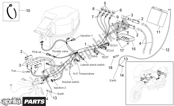 Todas las partes para Electrical System Iii de Aprilia ETV Capo Nord ABS 394 1000 2004 - 2005