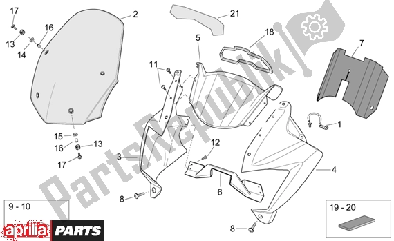 Todas las partes para Front Body I de Aprilia ETV Capo Nord ABS 394 1000 2004 - 2005