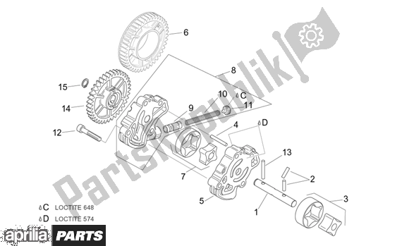 Todas las partes para Oil Pump de Aprilia ETV Capo Nord ABS 394 1000 2004 - 2005