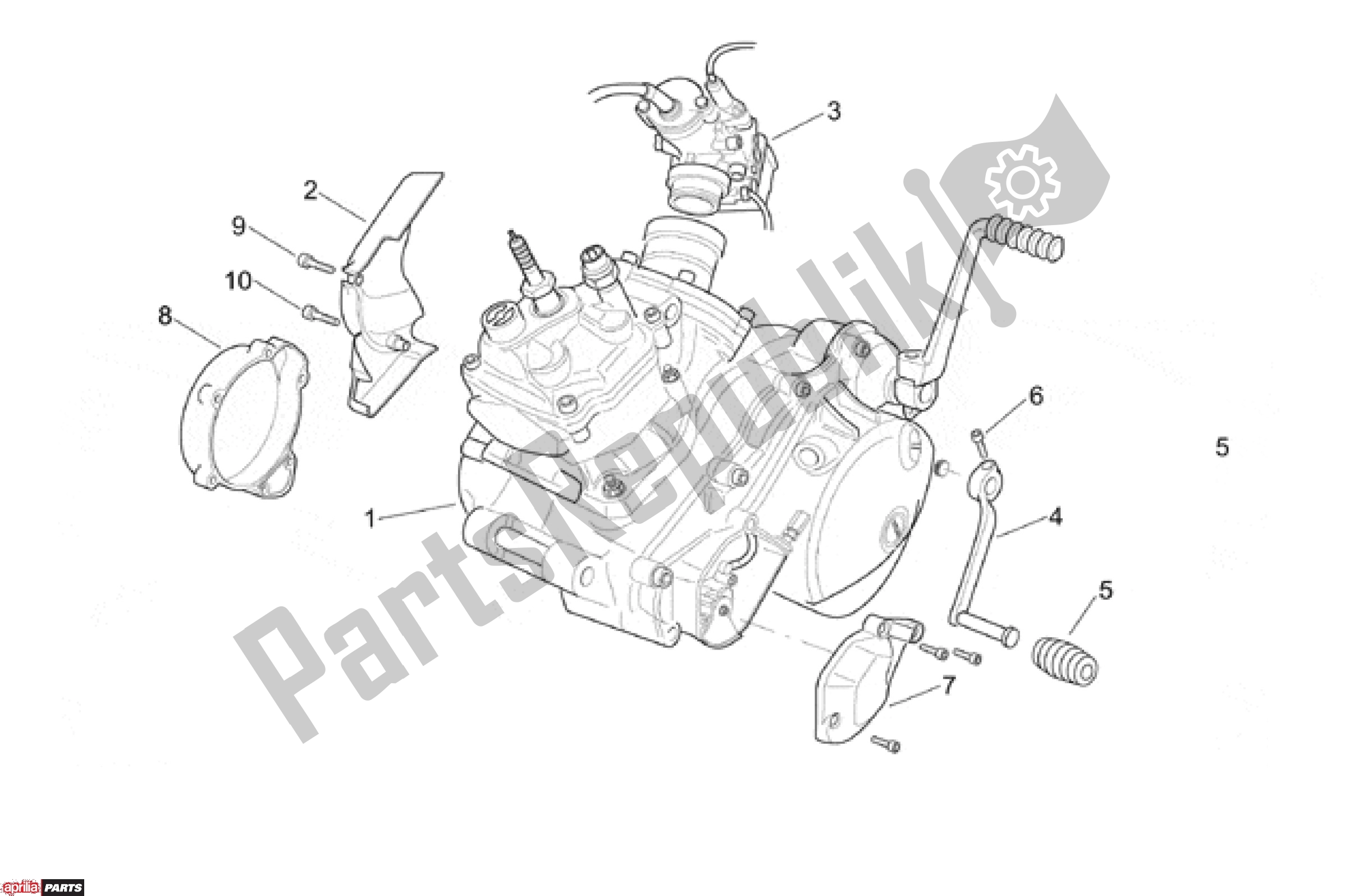 Tutte le parti per il Motorblok del Aprilia ETX / RX 108 125 1999 - 2001