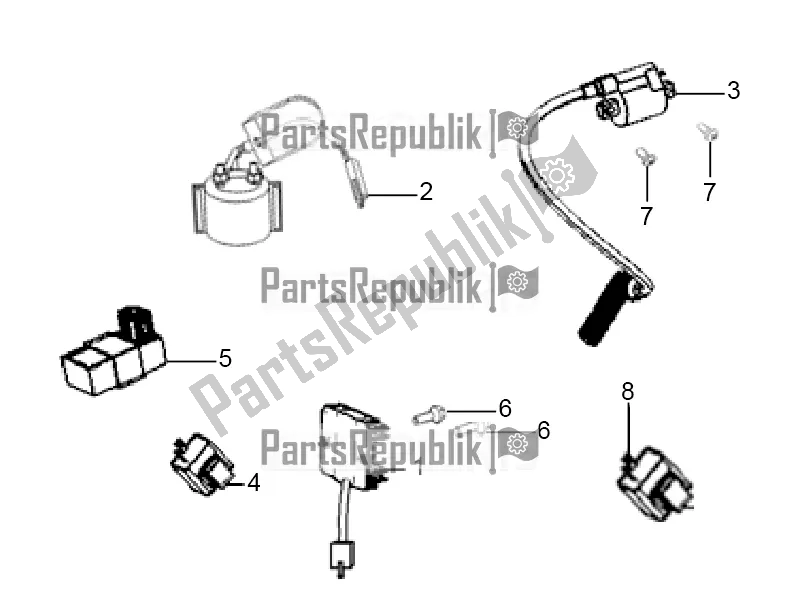 All parts for the Electrical Systems of the Aprilia ETX 150 2016